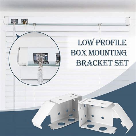 Low Profile Box Mounting Bracket Set for Window Blinds 